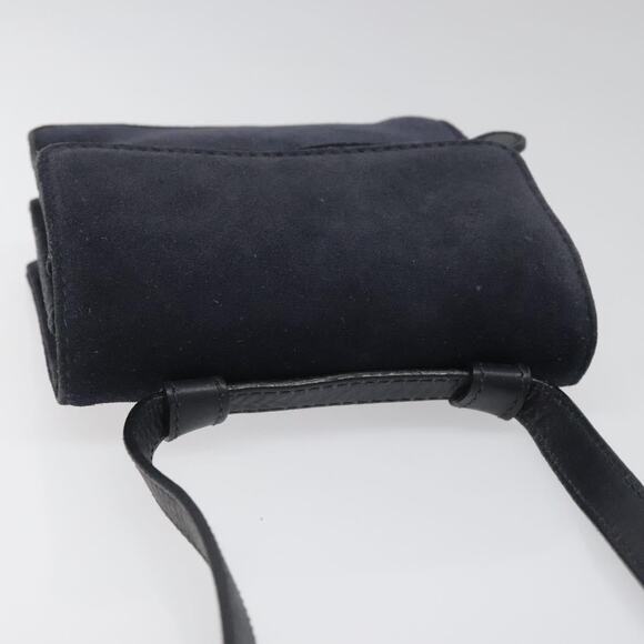 GUCCI Shoulder Bag Suede Navy - Picture 6 of 13